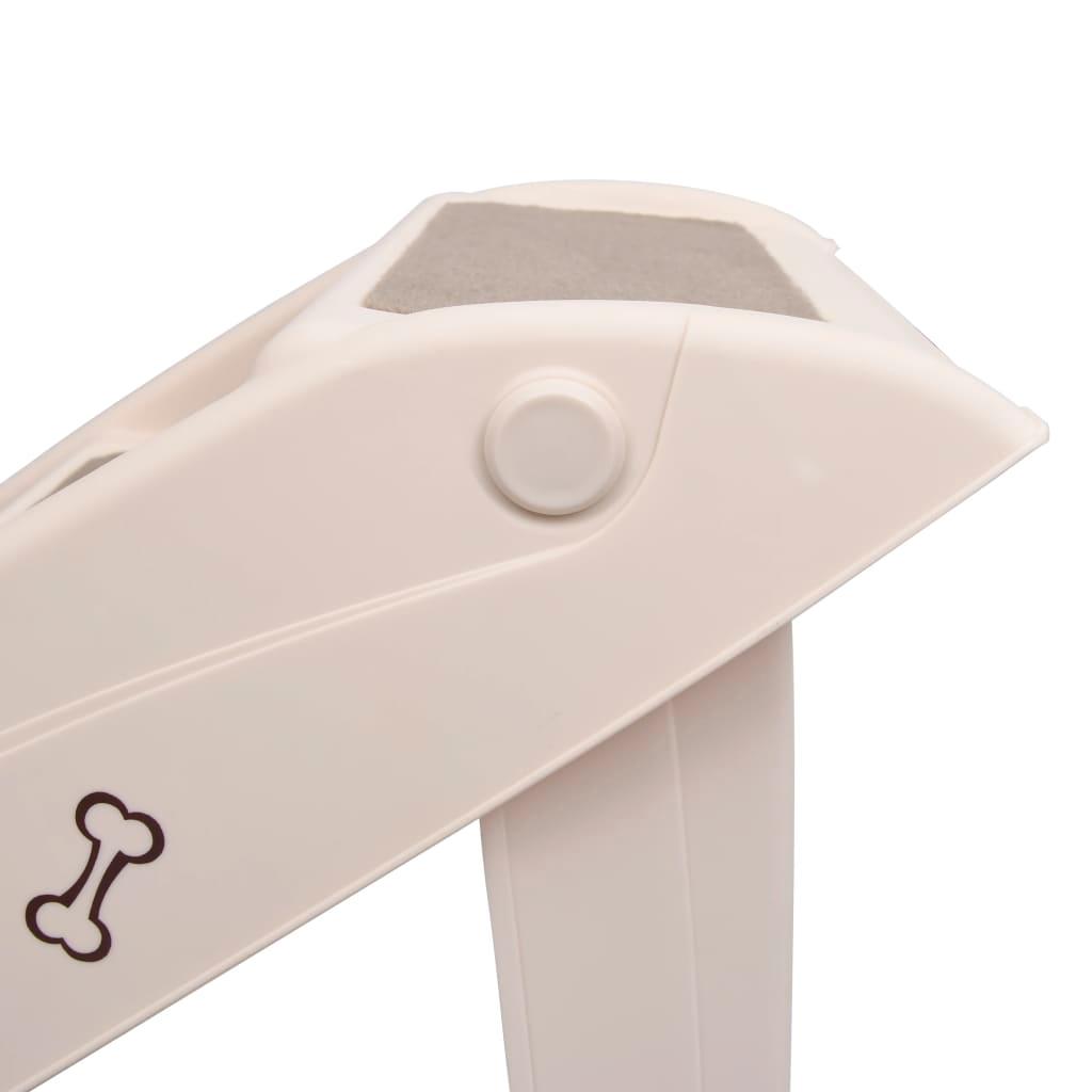 Folding Dog Stairs Cream 62x40x49.5 cm
