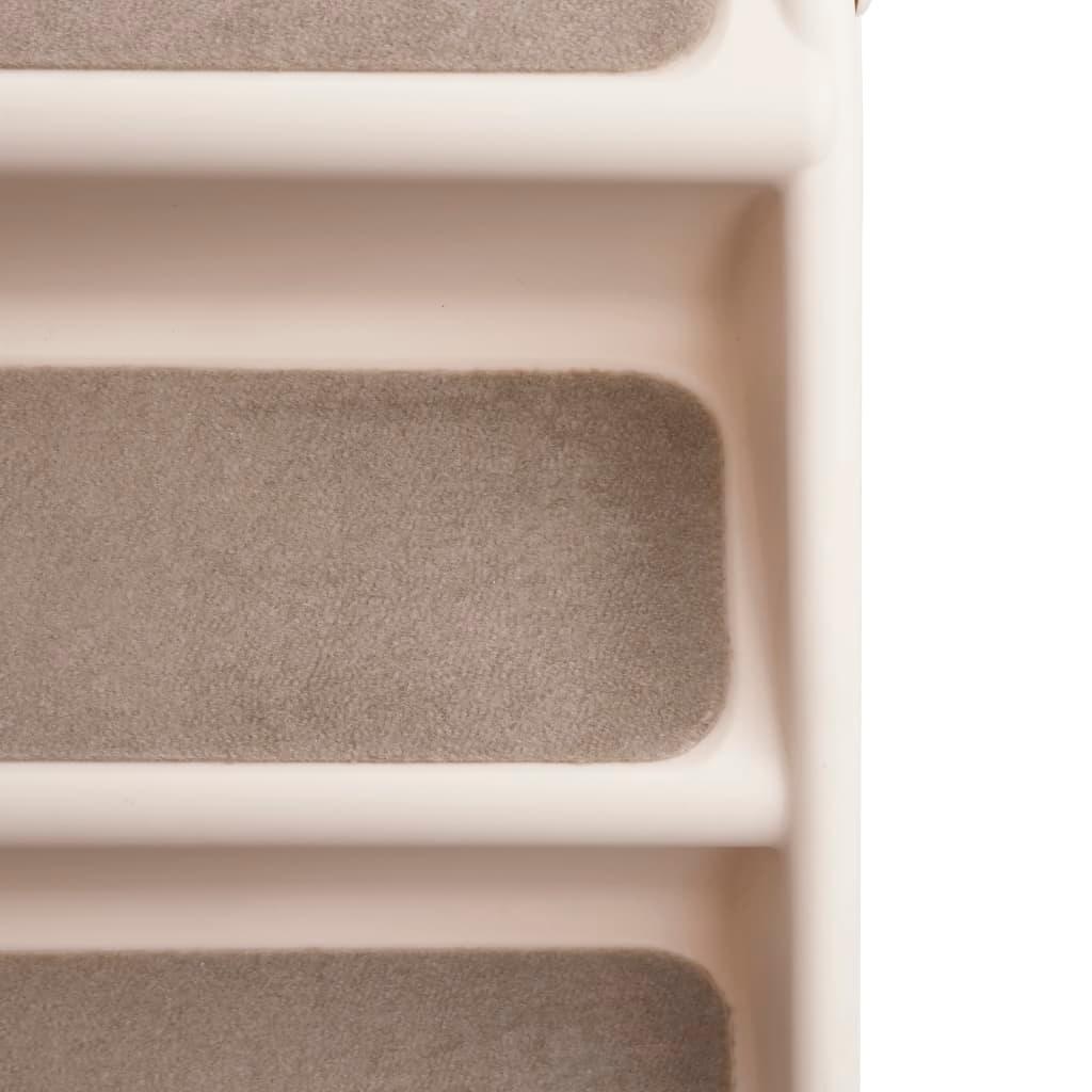 Folding Dog Stairs Cream 62x40x49.5 cm