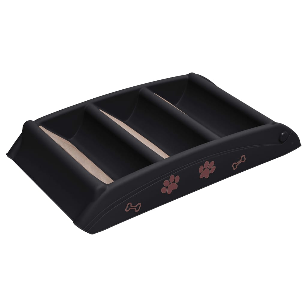 Folding Dog Stairs Black 62x40x49.5 cm