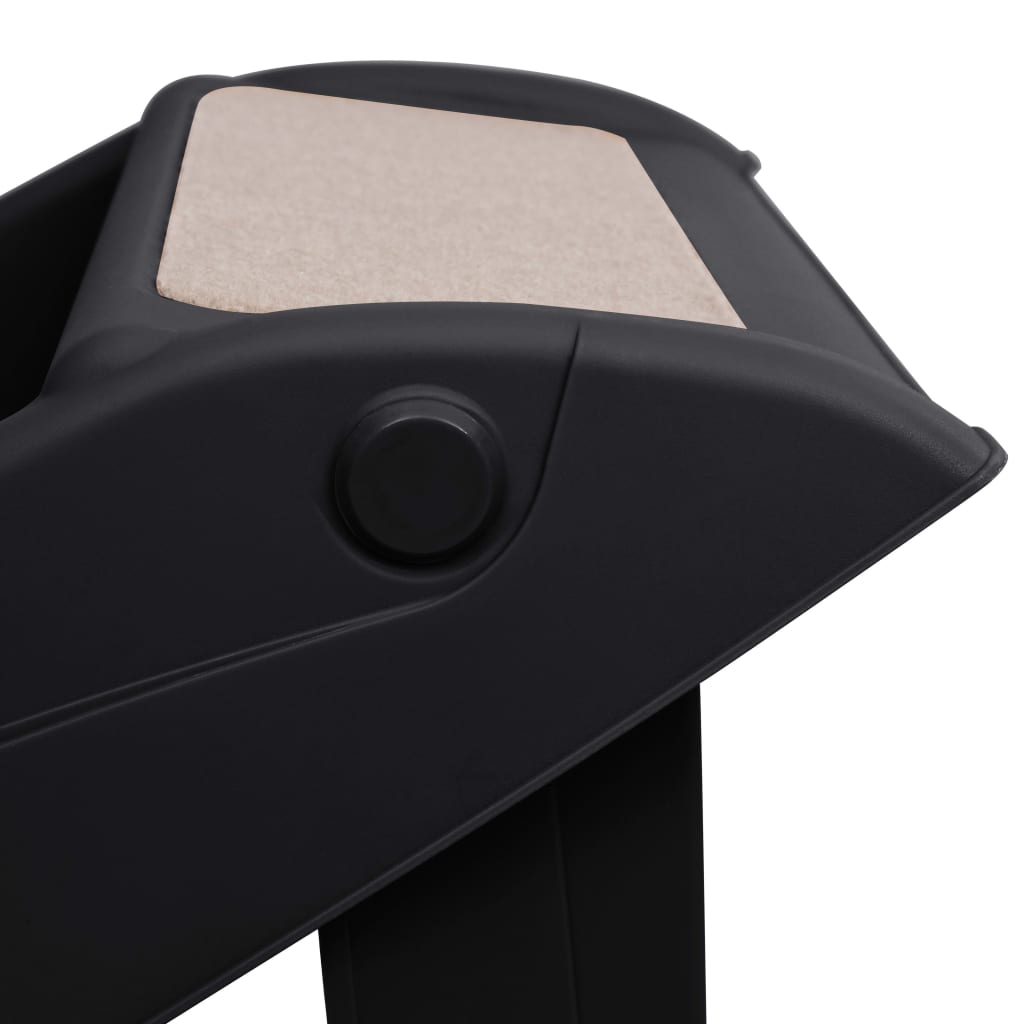 Folding Dog Stairs Black 62x40x49.5 cm