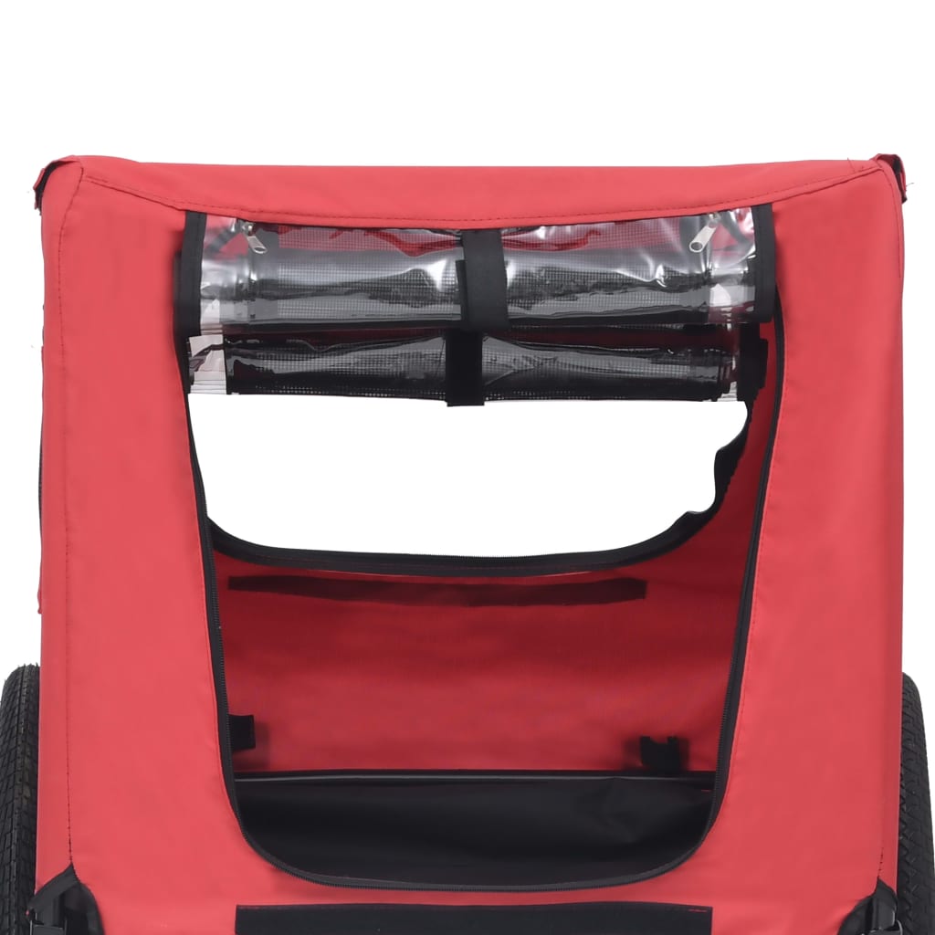 Pet Bike Trailer Red and Black