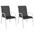 Stackable Garden Chairs 2 pcs Steel and Textilene Black