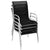 Stackable Garden Chairs 4 pcs Steel and Textilene Black