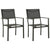 Garden Chairs 2 pcs Textilene and Steel Black and Anthracite