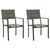 Garden Chairs 2 pcs Textilene and Steel Grey and Anthracite