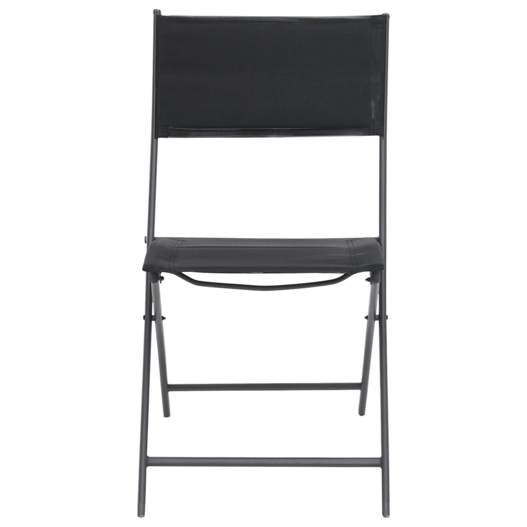 Folding Outdoor Chairs 4 pcs Steel and Textilene