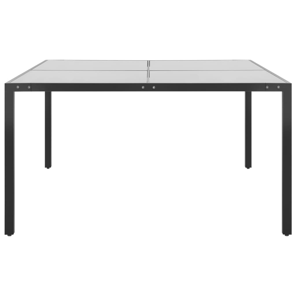 Garden Table Anthracite 130x130x72 cm Steel and Glass