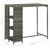 Bar Table with Storage Rack Grey 120x60x110 cm Poly Rattan