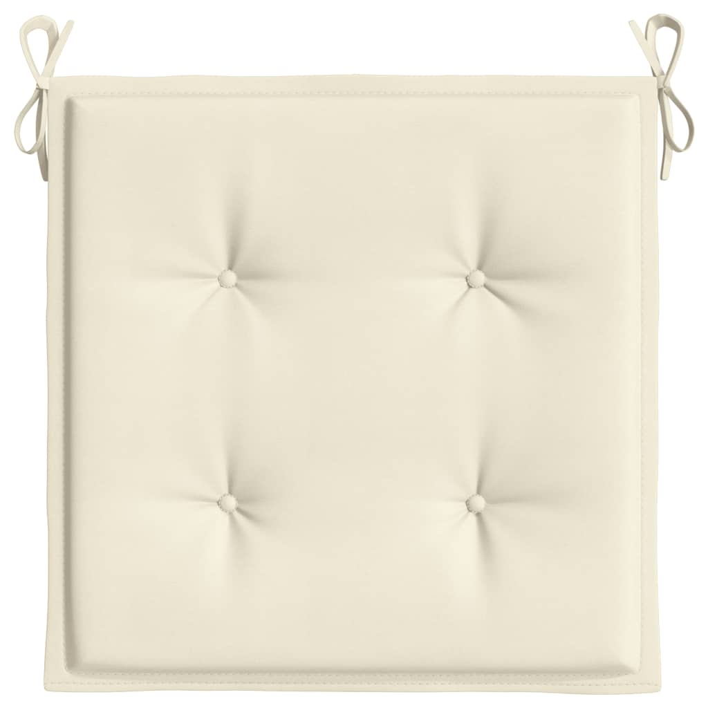 Garden Chair Cushions 2 pcs Cream 40x40x3 cm Oxford Fabric