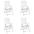 Garden Chair Cushions 4 pcs Cream 50x50x3 cm Oxford Fabric