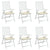 Garden Chair Cushions 6 pcs Cream 50x50x3 cm Oxford Fabric