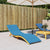 Sun Lounger Cushion Blue 200x60x3cm Oxford Fabric