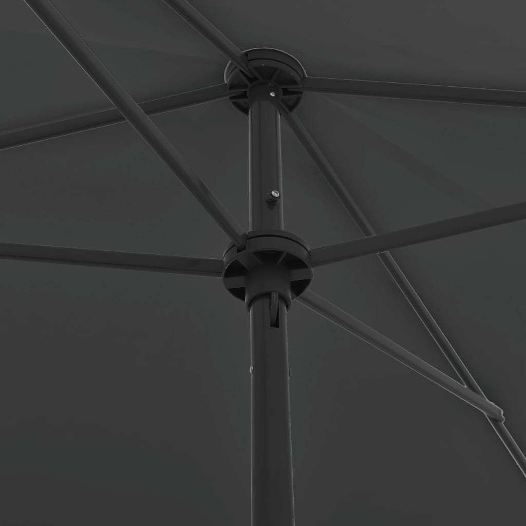 Beach Parasol Anthracite 200x125 cm