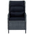 Reclining Garden Chair with Cushions Poly Rattan Dark Grey