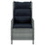 Reclining Garden Chair with Footstool Poly Rattan Light Grey