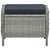 Reclining Garden Chair with Footstool Poly Rattan Light Grey