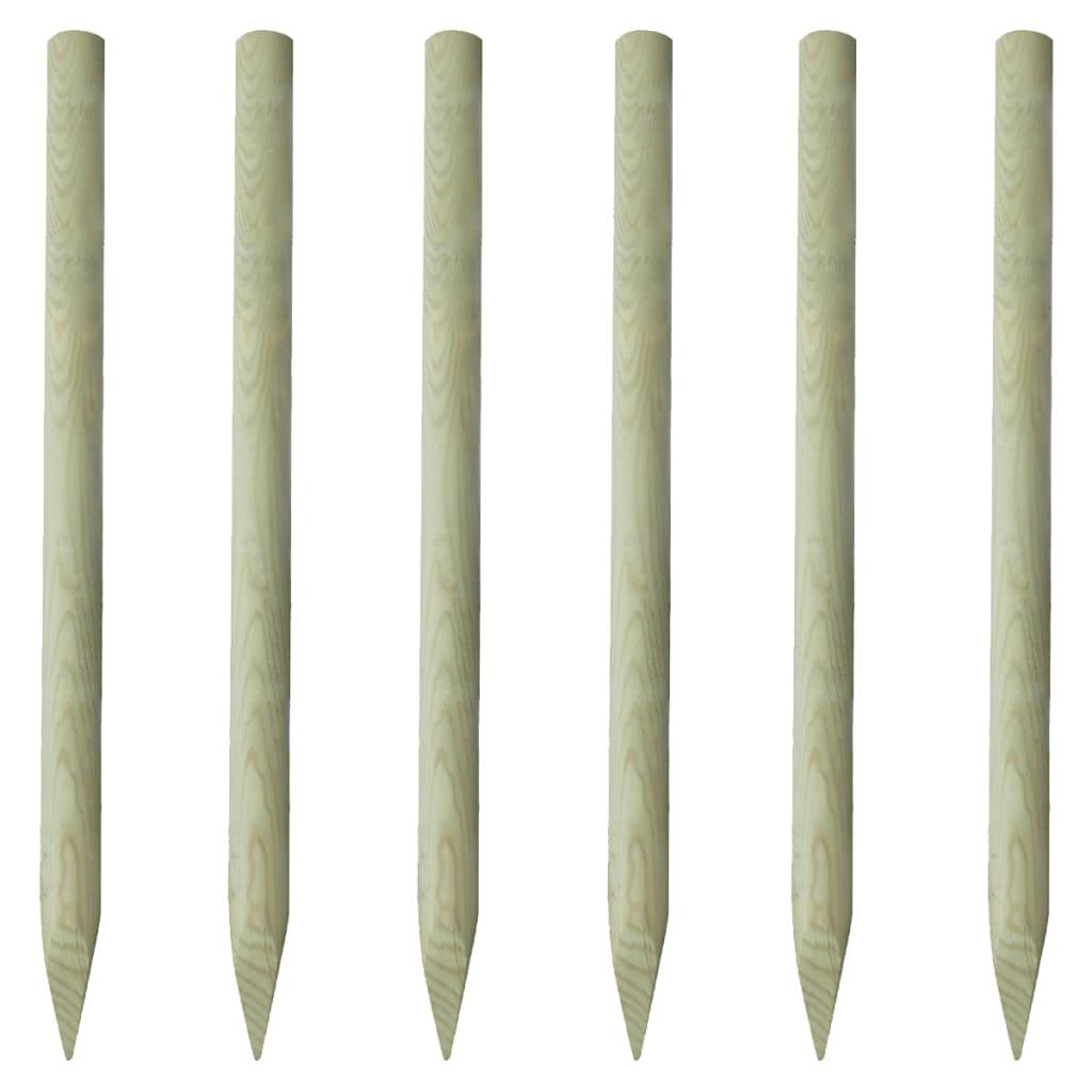 Fence Posts 6 pcs Wood 150 cm