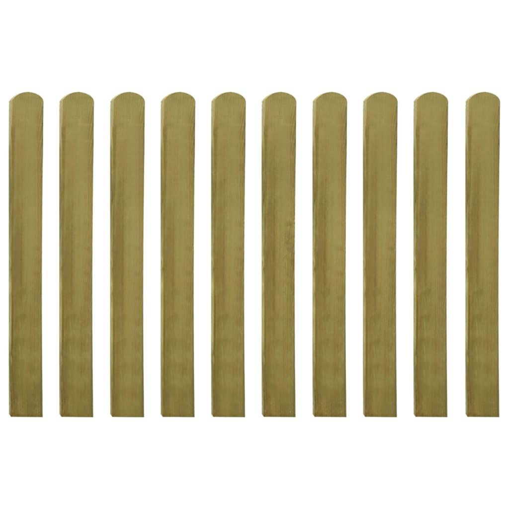 Impregnated Fence Slats 10 pcs Wood 100 cm