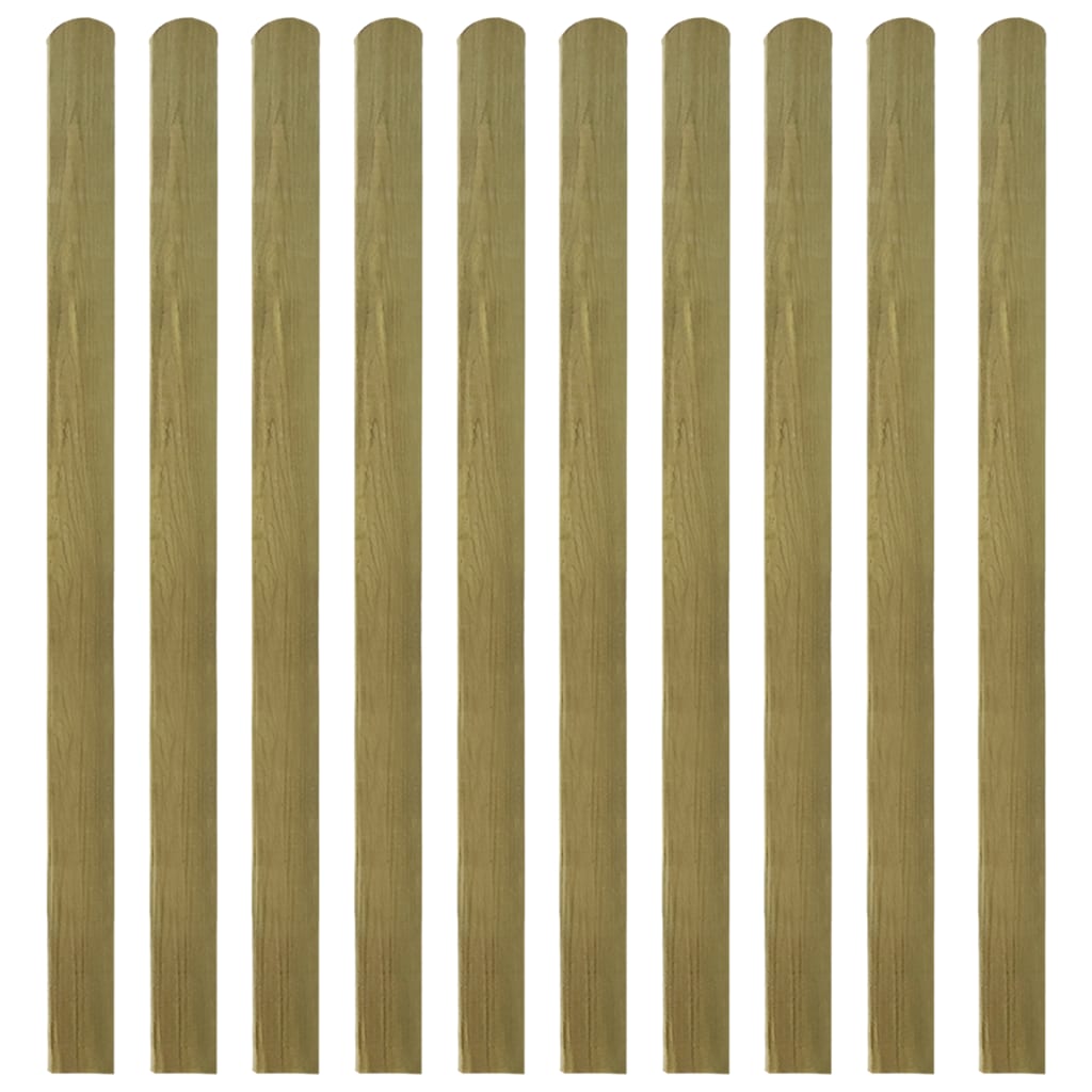 Impregnated Fence Slats 10 pcs Wood 140 cm