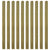 Impregnated Fence Slats 10 pcs Wood 140 cm