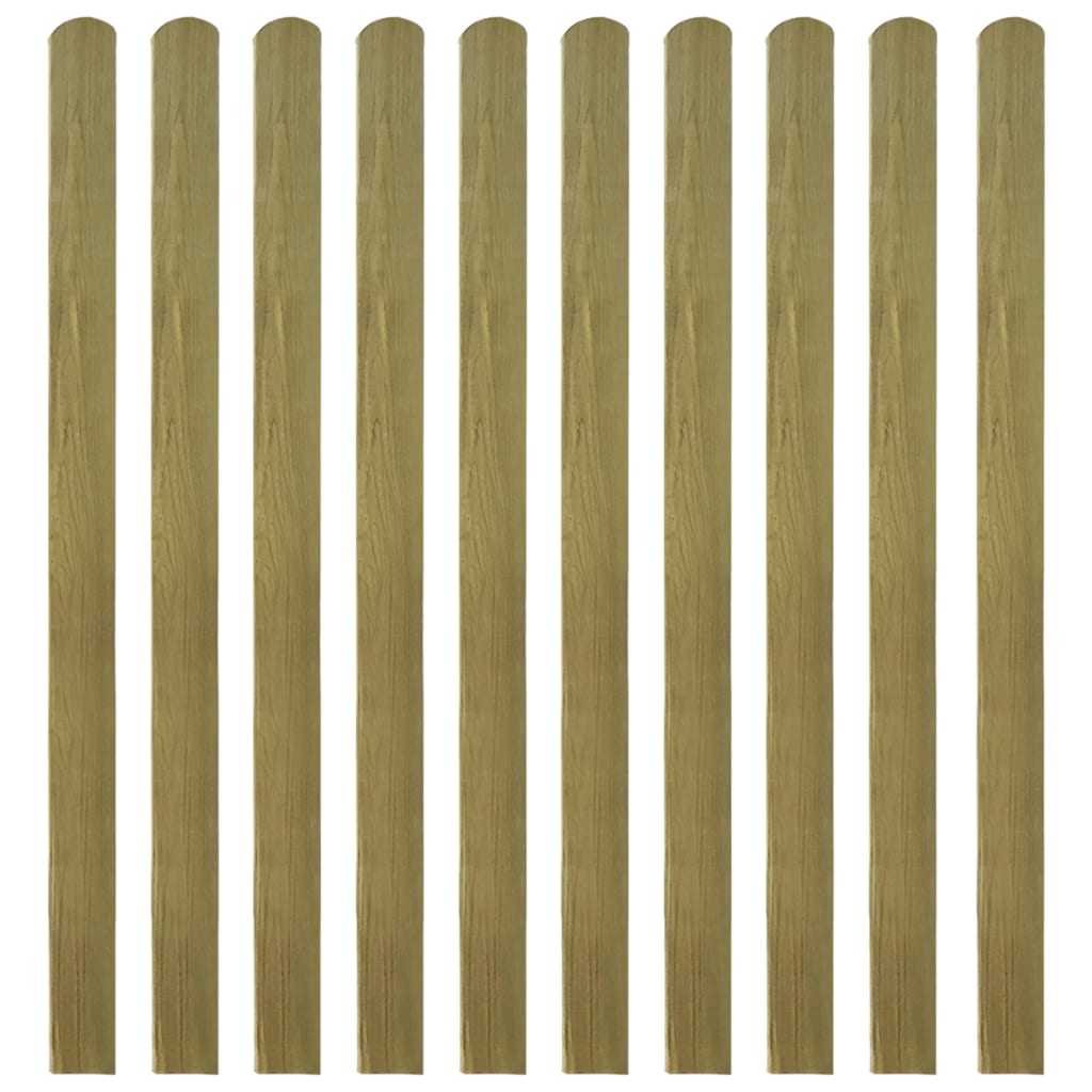 Impregnated Fence Slats 10 pcs Wood 140 cm