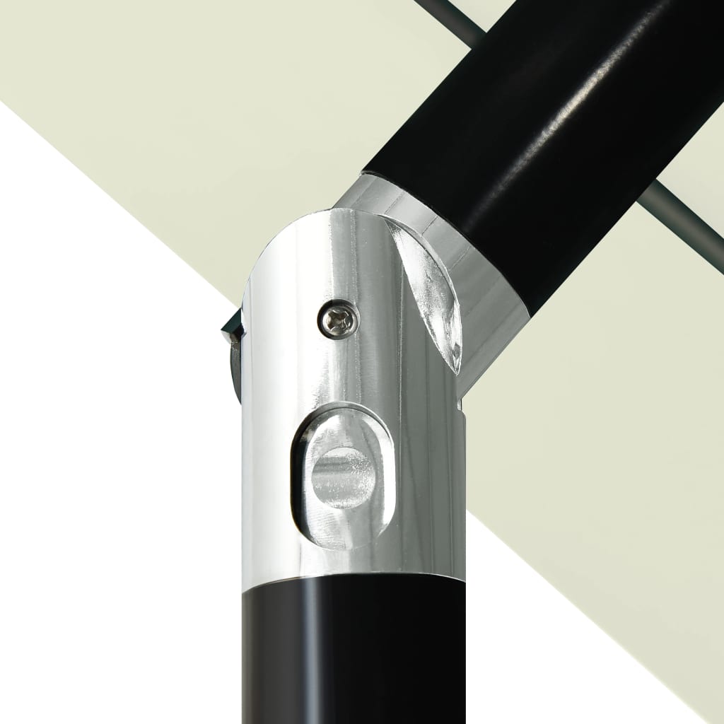 3-Tier Garden Parasol with Aluminium Pole Sand 3.5 m