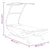 Outdoor Lounge Bed with Canopy 100x190x134 cm Solid Bent Wood Cream