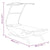 Outdoor Lounge Bed with Canopy 100x190x134 cm Solid Bent Wood Anthracite