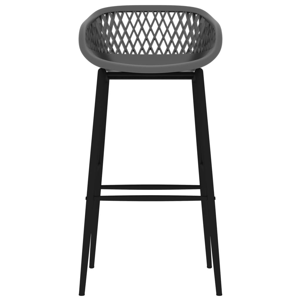5 Piece Bar Set White and Grey