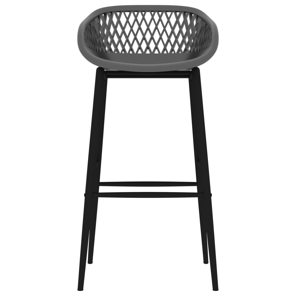 5 Piece Bar Set Black and Grey