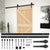 Sliding Door with Hardware Set 80x210 cm Solid Pine Wood