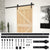 Sliding Door with Hardware Set 80x210 cm Solid Pine Wood