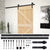 Sliding Door with Hardware Set 80x210 cm Solid Pine Wood