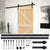 Sliding Door with Hardware Set 90x210 cm Solid Pine Wood