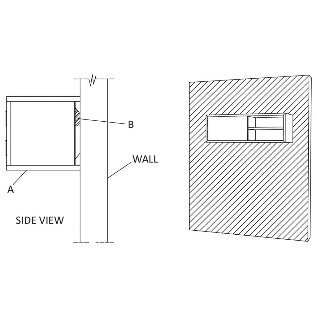 Wall-mounted TV Cabinet 180x30x30 cm Solid Teak Wood