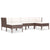6 Piece Garden Lounge Set with Cushions Poly Rattan Brown