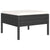 6 Piece Garden Lounge Set with Cushions Poly Rattan Black