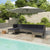 6 Piece Garden Lounge Set with Cushions Poly Rattan Grey