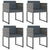 9 Piece Garden Dining Set with Cushions Poly Rattan Grey