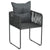 Outdoor Chairs 6 pcs with Pillows Poly Rattan Black
