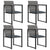 5 Piece Outdoor Dining Set with Cushions Poly Rattan Grey