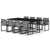 9 Piece Outdoor Dining Set with Cushions Poly Rattan Grey