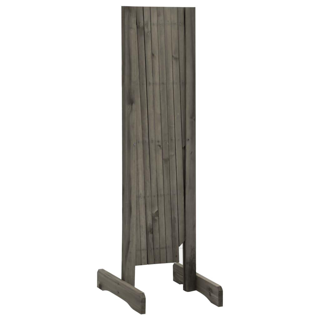 Garden Trellis Fence Grey 150x80 cm Solid Firwood