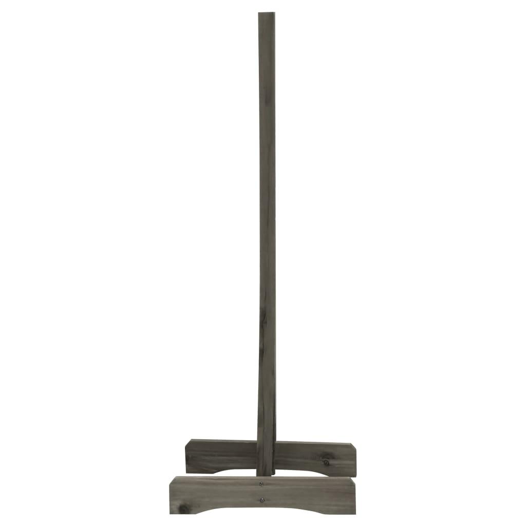 Garden Trellis Fence Grey 150x80 cm Solid Firwood