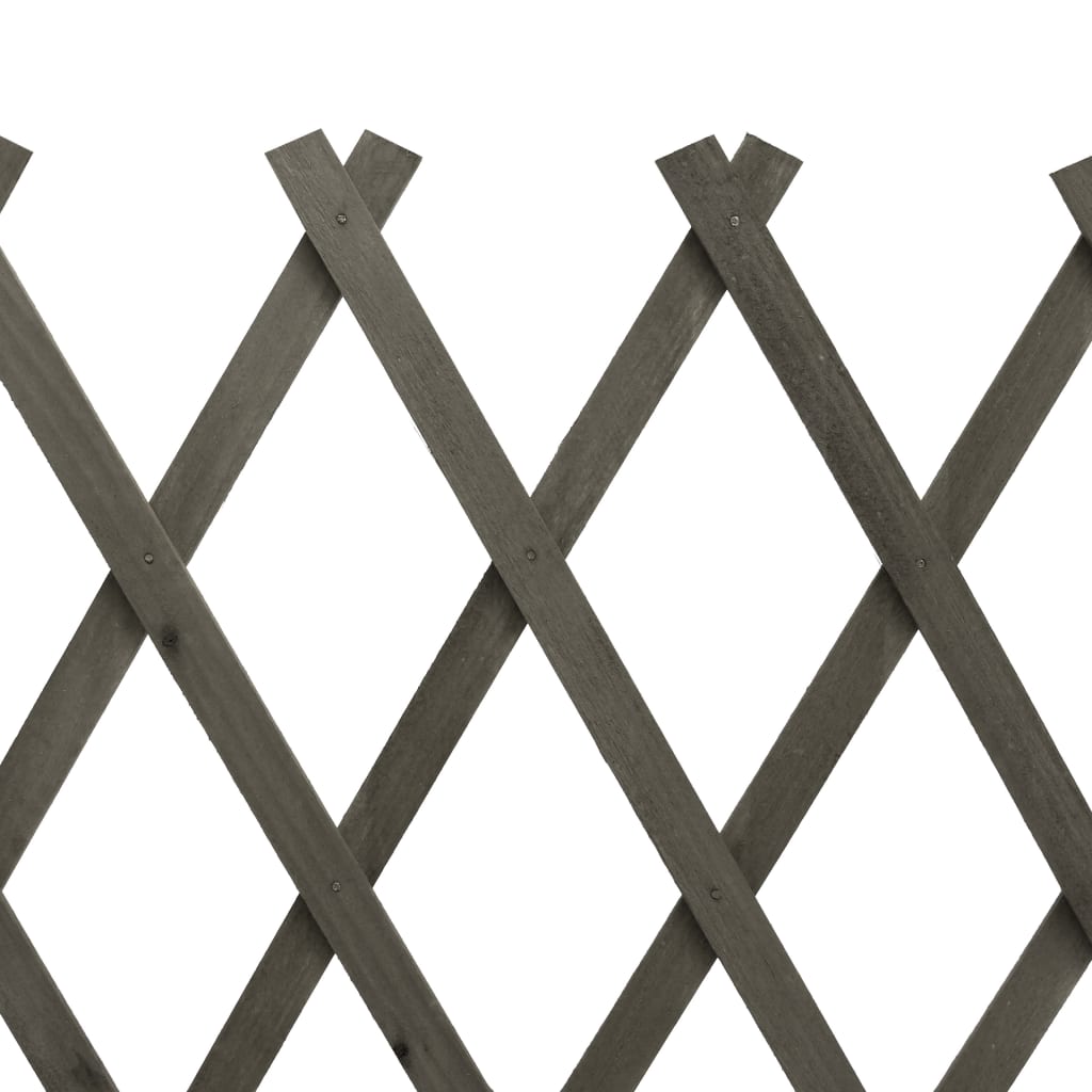 Garden Trellis Fence Grey 150x80 cm Solid Firwood