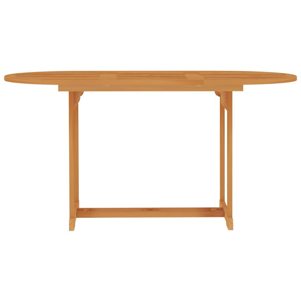 Garden Table 150x90x75 cm Solid Teak Wood