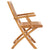 Folding Garden Chairs 2 pcs Solid Teak Wood