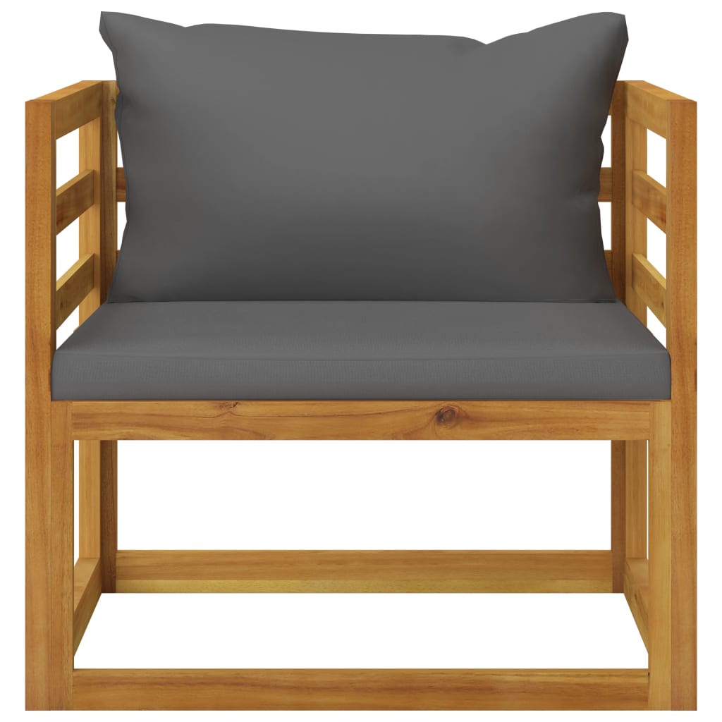 6 Piece Garden Lounge Set with Cushion Solid Acacia Wood