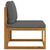 3-Seater Garden Sofa with Cushion Solid Acacia Wood
