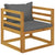 5 Piece Garden Lounge Set with Cushion Solid Acacia Wood